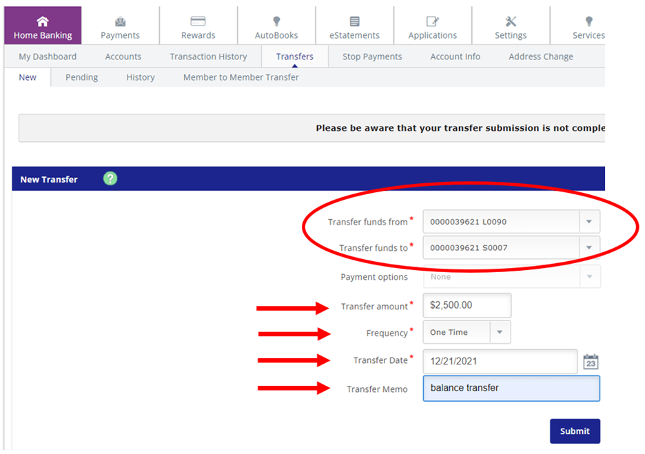 Online Banking Instructions Step 2